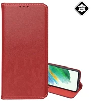 Gigapack GP-182593 Samsung s26 plus  tok álló, valódi bőr flip, asztali tartó, bordó kép