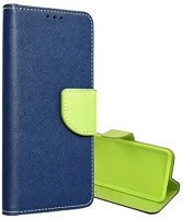 Gigapack GP-182942 Samsung a37 5g  tok álló, bőr hatású flip, textil hatás, kék/zöld kép