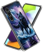 Gigapack GP-183603 Samsung a57 5g  szilikon telefonvédő ultravékony, farkas minta, fekete kép
