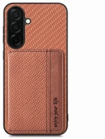 Gigapack GP-183626 szilikon telefonvédő ütésállóság, karbon minta, sötétbarna kép