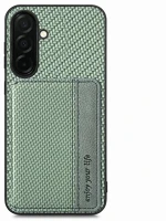 Gigapack GP-183637 szilikon telefonvédő ütésállóság, karbon minta, sötétzöld kép