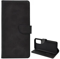 Gigapack GP-30047 Oppo a16s  tok álló, bőr hatású flip, prémium, fekete kép