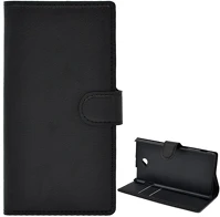 Gigapack GP-51340 Sony xperia m2 aqua  tok álló, bőr hatású flip, prémium, fekete kép