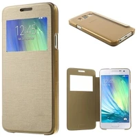 Gigapack GP-51364 tok álló, bőr hatású flip, szálcsiszolt mintázat, arany kép