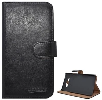 Gigapack GP-52626 Samsung a7 (2015)  tok álló, bőr hatású flip, prémium, fekete kép