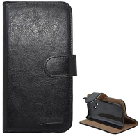 Gigapack GP-53055 Nokia 220  tok álló, bőr hatású flip, asztali tartó, fekete kép