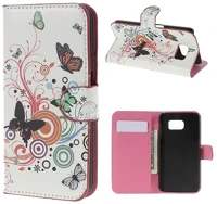 Gigapack GP-53563 Samsung s6  tok álló, bőr hatású flip, kör, fehér kép