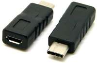 Gigapack GP-57713 Töltő csatlakozó adapter MicroUSB aljzat (Type-C csatlakozó) FEKETE kép
