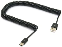 Gigapack GP-60571 Usb-a - usb-c spirálkábel 2m-3m fekete kép