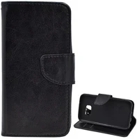 Gigapack GP-62339 Galaxy s7 (sm-g930) fekete bőr hatású oldalra nyíló tok kép