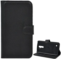 Gigapack GP-62796 Lg k10  tok álló, bőr hatású flip, prémium, fekete kép