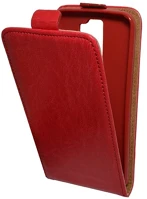 Gigapack GP-63703 Lg k8  tok álló, bőr hatású flip, szilikon tartó, piros kép