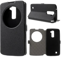 Gigapack GP-63737 Lg k10  tok álló, bőr hatású flip, érdes felület, fekete kép