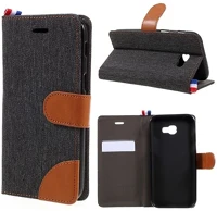 Gigapack GP-68047 Samsung a3 (2017)  tok álló, textil flip, asztali tartó, fekete kép