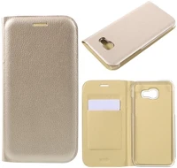 Gigapack GP-68479 Samsung a3 (2017)  tok álló, bőr hatású flip, oldalra nyíló, arany kép