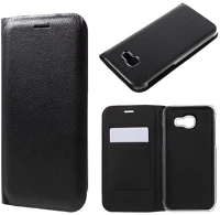 Gigapack GP-68482 Samsung a3 (2017)  tok álló, bőr hatású flip, oldalra nyíló, fekete kép