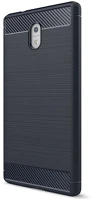 Gigapack GP-70084 Nokia 3  szilikon telefonvédő ütésállóság, karbon minta, sötétkék kép