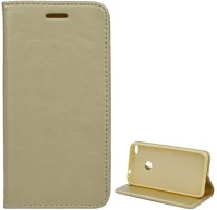 Gigapack GP-71145 Huawei p8 lite  tok álló, bőr hatású flip, asztali tartó, arany kép