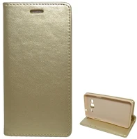 Gigapack GP-71153 Samsung grand prime  tok álló, bőr hatású flip, asztali tartó, arany kép