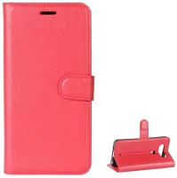 Gigapack GP-72632 Lg q8  tok álló, bőr hatású flip, prémium, piros kép