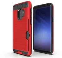 Gigapack GP-75174 szilikon telefonvédő ütésállóság, szálcsiszolt minta, piros kép