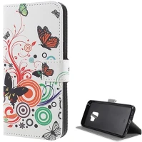 Gigapack GP-75315 Samsung s9  tok álló, bőr hatású flip, kör, fehér kép