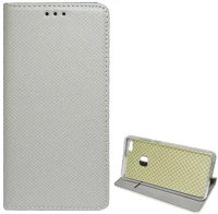 Gigapack GP-75443 Huawei p10 lite  tok álló, bőr hatású flip, rombusz, világosszürke kép