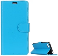 Gigapack GP-77659 Huawei y6 (2018)  tok álló, bőr hatású flip, prémium, világoskék kép