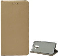 Gigapack GP-78660 Samsung a6+ (2018)  tok álló, bőr hatású flip, asztali tartó, arany kép