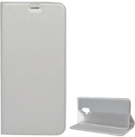 Gigapack GP-78661 Samsung j6 (2018)  tok álló, bőr hatású flip, asztali tartó, ezüst kép