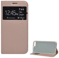 Gigapack GP-79362 Huawei y6 (2018)  tok álló, bőr hatású flip, ablakos, rozéarany kép