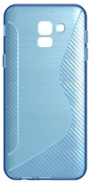 Gigapack GP-80361 Samsung j6 (2018)  szilikon telefonvédő s-line, karbon minta, világoskék kép