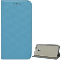 Gigapack GP-80908 Nokia 2.1  tok álló, bőr hatású flip, rombusz, világoskék kép