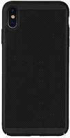 Gigapack GP-81109 Iphone xs max 6.5  műanyag telefonvédő gumírozott, lyukacsos, fekete kép