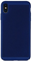 Gigapack GP-81115 Iphone xs max 6.5  műanyag telefonvédő gumírozott, lyukacsos, sötétkék kép