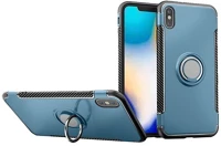 Gigapack GP-81160 szilikon telefonvédő asztali tartó, karbon minta, világoskék kép