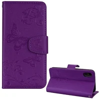Gigapack GP-81333 Iphone xs max 6.5  tok álló, bőr hatású flip, pillangó, lila kép