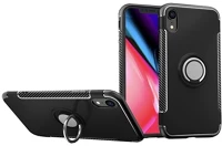 Gigapack GP-81497 Iphone xr 6.1  szilikon telefonvédő asztali tartó, karbon minta, fekete kép
