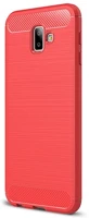 Gigapack GP-81823 Samsung j6 plus  szilikon telefonvédő ütésállóság, karbon minta, piros kép