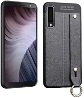 Gigapack GP-82596 szilikon telefonvédő ütésállóság, varrás minta + kézpánt, fekete kép