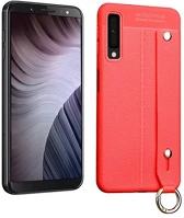 Gigapack GP-82599 szilikon telefonvédő ütésállóság, varrás minta + kézpánt, piros kép