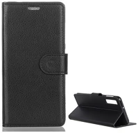 Gigapack GP-82664 Samsung a7 (2018)  tok álló, bőr hatású flip, prémium, fekete kép
