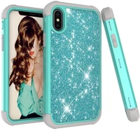 Gigapack GP-82981 defender szilikon telefonvédő ütésállóság, flitteres, cyan kép