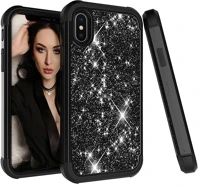 Gigapack GP-82983 defender szilikon telefonvédő ütésállóság, flitteres, fekete kép