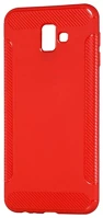 Gigapack GP-83396 Samsung j6 plus  szilikon telefonvédő ütésállóság, karbon minta, piros kép