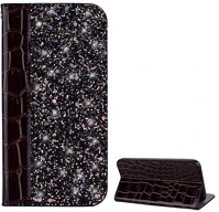 Gigapack GP-85142 Samsung s10  tok álló flip, krokodilbőr minta, barna kép