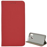 Gigapack GP-86301 Samsung a40  tok álló, bőr hatású flip, rombusz, piros kép