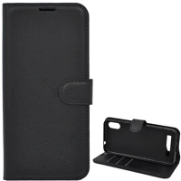Gigapack GP-91928 Doogee x90l  tok álló, bőr hatású flip, asztali tartó, fekete kép