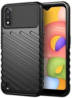 Gigapack GP-93497 Samsung a01  szilikon telefonvédő ütésállóság, dombor minta, fekete kép