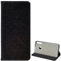 Gigapack GP-97057 Huawei p40 lite e  tok álló, bőr hatású flip, csillogó, fekete kép